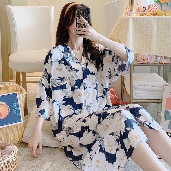 

women's sleepwear plus size sleepshirts women homewear sleep nightdress cotton print nightwear home dressing gown summer long nightgown, Black;red