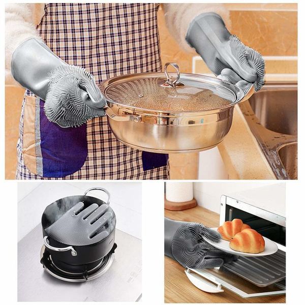 

disposable gloves silicone dishwashing kitchen cleaning magic household tools fruit vegetable sink