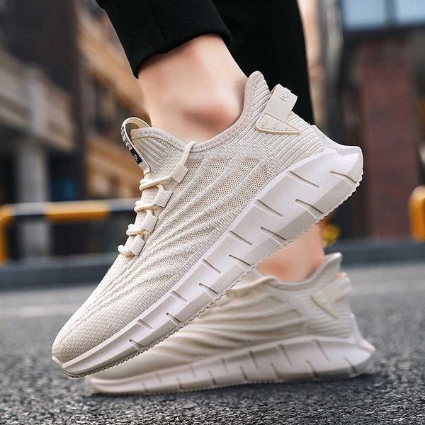 

men running shoes new men's 2021 korean version flying mesh surface breathable casual fashion large running shoes traniers sneakers