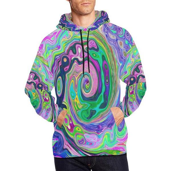 

vortex men s 3d printing hoodie visual impact party punk gothic round neck american sweatshirt hoodie, Black