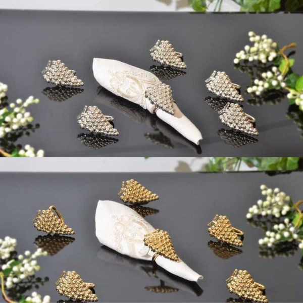 

elegant silver golden napkin holder 6pcs first class plating metal ring for table party wedding dinner decor rings