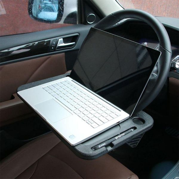 

car organizer steering wheel table desk coffee holder lapuniversal portable eat tray m68b
