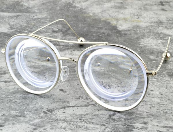 

sunglasses double bridge round reading glasses alloy for men women with high nearsight myopia diopter lenses quality -16d, White;black