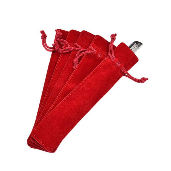 

gift wrap single ballpoint pen case bag drawstring pencil pouch holder student bags