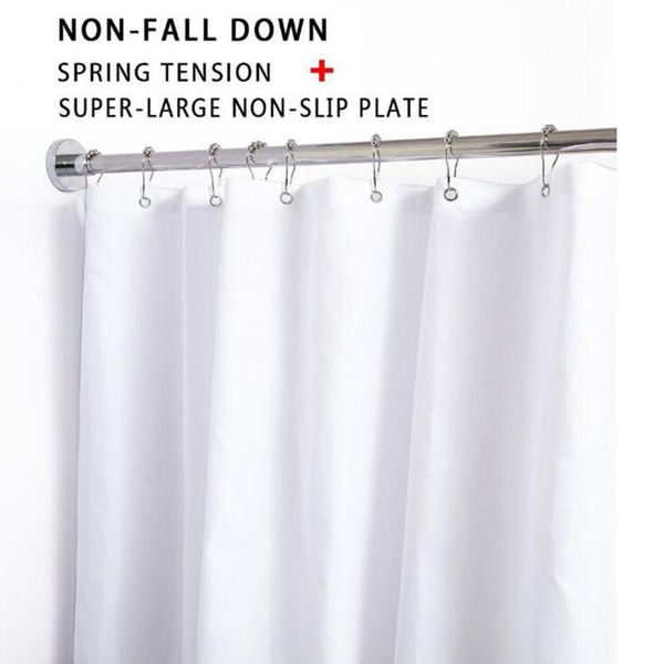 

stainless steel spring punch shower curtain rod bathroom pole kitchen hanging rods curtains