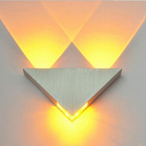 

wall lamp creative led aluminum body triangle home lighting corridor aisle lights ktv bar background decoration