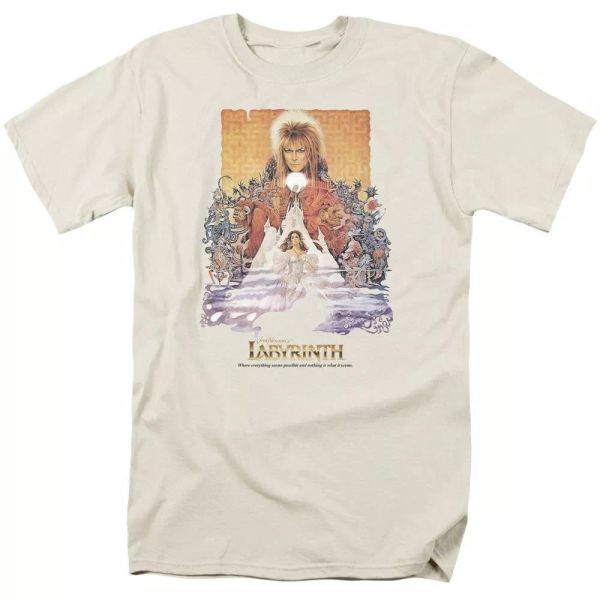 

Labyrinth Movie Poster T-Shirt Sizes S-3X NEW, White;black