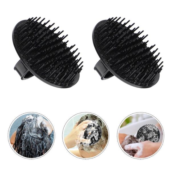 

hair brushes 6pcs scalp brush shampoo massager washing comb, Silver