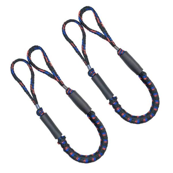 

2pcs elastic wharf dinghy marine boat bungee dock extendable line mooring ropes rope cord dockline boats kayak accessories rafts/inflatable