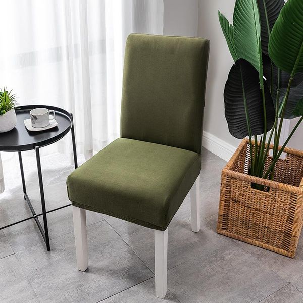

1/2/4/6 Pcs Chair Cover For Room Plain Dining Elastic Slipcover Offic Case Stretch Wedding El Banquet Covers