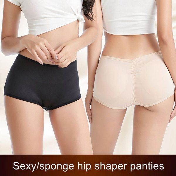 

women's shapers body shaping hip plump panties buwith pad breathable triangle butt-lift underwear underwea, Black;white