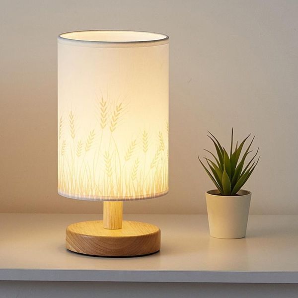 

table lamps solid wood light warm white led bedroom bedside lamp reading desk living room learning indoor decor