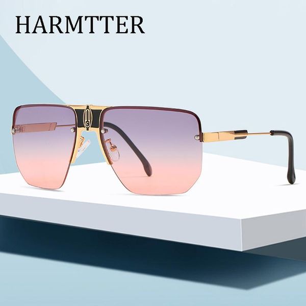 

sunglasses 2021 fashion female square men driving metal frame gradient lens women uv400, White;black