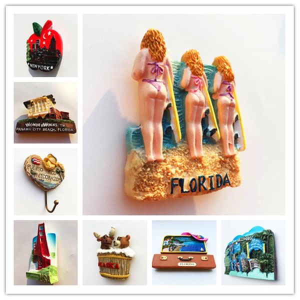 

fridge magnets america magnet thailand frankfurt czech vietnam korea ukraine paris california souvenir home decor