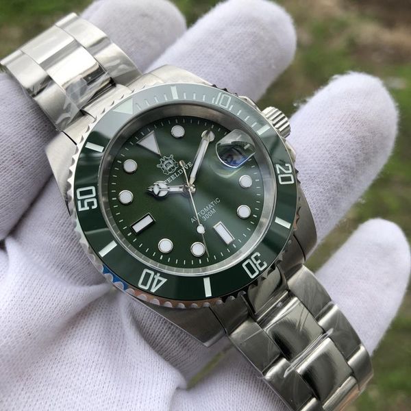 

wristwatches steeldive profession diver watch 300m waterproof nh35 automatic men sapphire crystal stainless luxury mechanical, Slivery;brown
