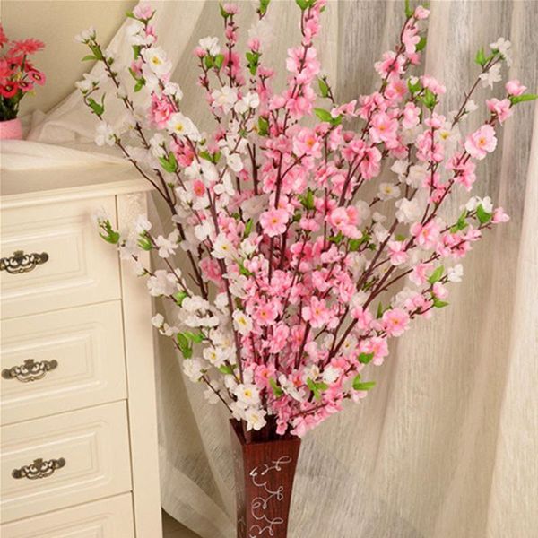 

decorative flowers & wreaths 300pcs artificial cherry spring plum peach blossom branch silk flower garland diy wedding party decor ornament