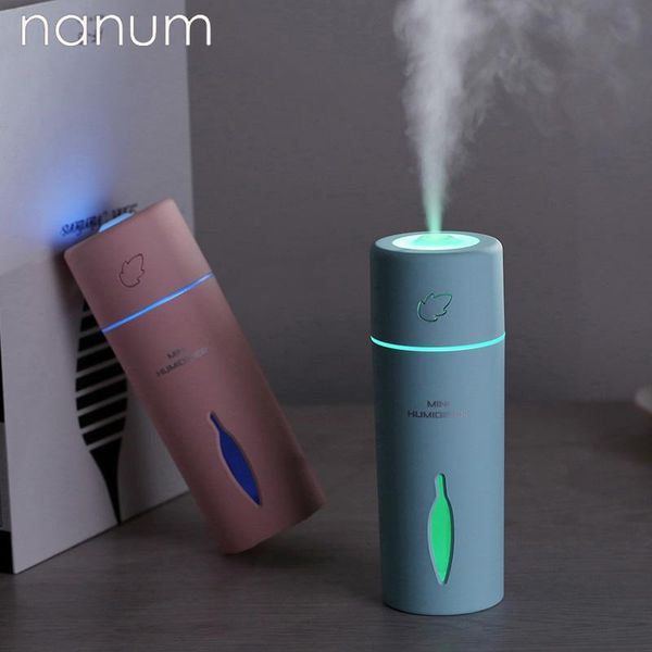 

car air freshener creative essential oil diffuser mini ultrasonic leaf humidifier led light usb fogger