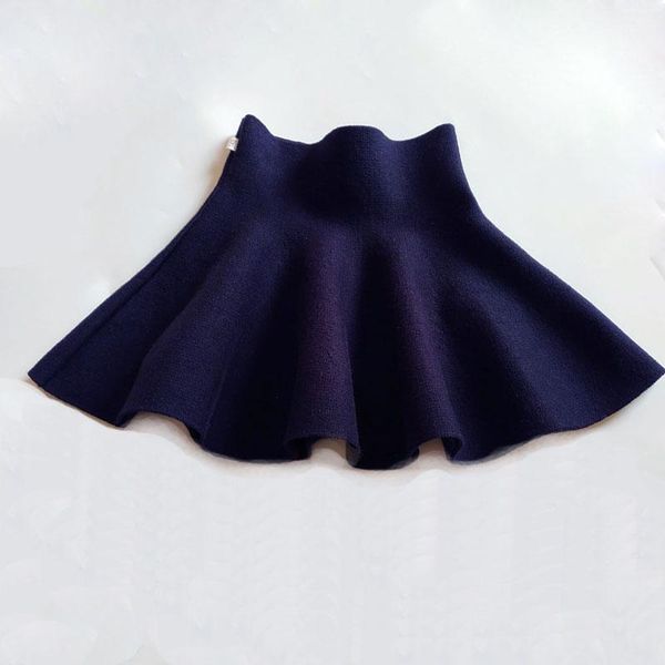 

skirts baby girls winter clothes fashion casual knit skirt princess tutu kids christmas children 2-14 years, Blue