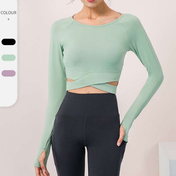 

women's tracksuits tracksuitsautumn and winter yoga suit long sleeve women's running fitness belt bra elastic tights 02516 5nna, Gray