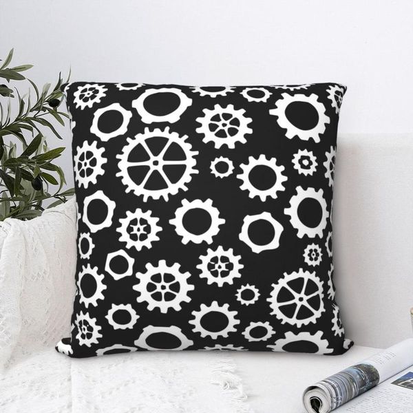 

pillow case wheel bolt pattern square pillowcase cushion cover creative home decorative polyester bed simple 45*45cm