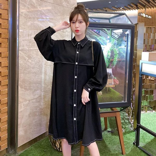 

brand spring maternity dress woman fashion style loose version large size dresses pregnant clothing md-02871, White