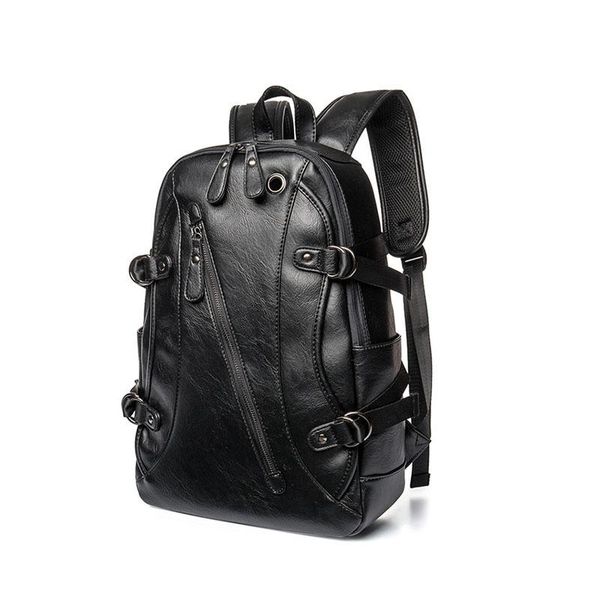 

backpack 2021 casual men's backpacks fashion leather college student bag computer
