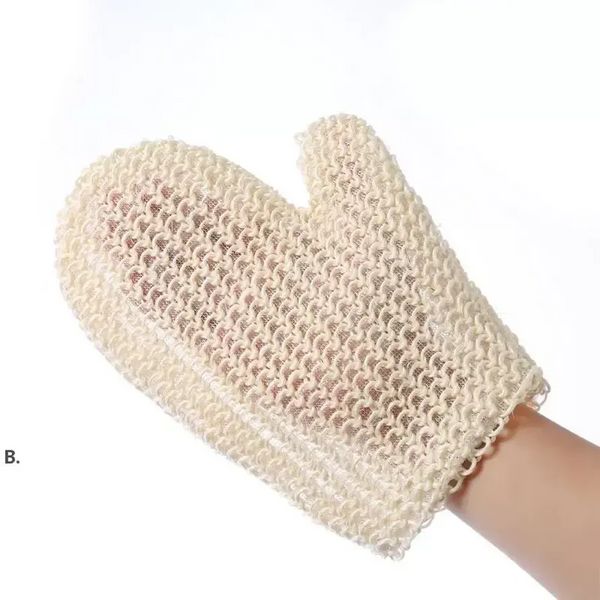 Natürliche Sisal Bad Spa Dusche Scrubber Schwamm Faser Handschuh Mitt Erweichen Glatt Erneuern Haut Anti-aging Umweltfreundlich WHT0228