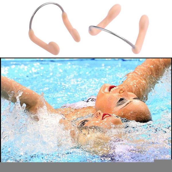 

nose clip durable no-skid soft silicone steel wire for swimming diving water sports skin color 35 x 30 x20mm