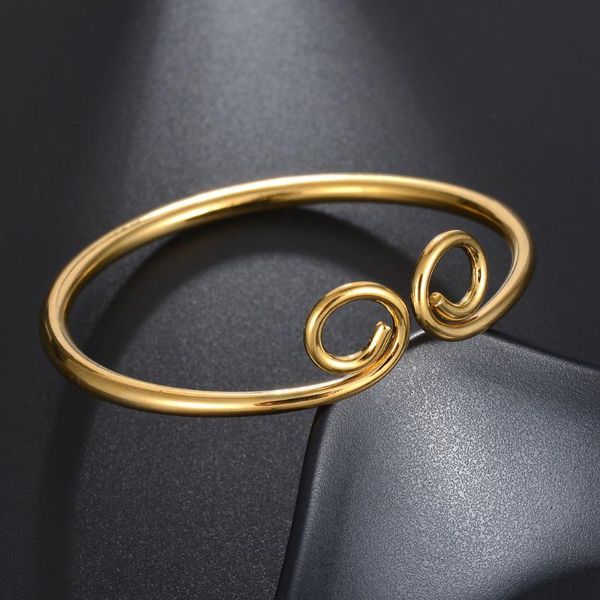 

bangle jewelry gold simple charm monkey king's fashion smooth open curse bracelets for women lady gift, Black