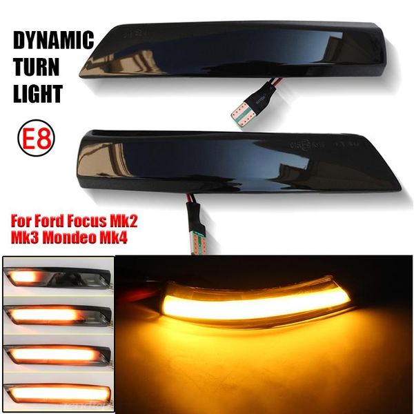 

emergency lights dynamic wing mirror led turn signal for focus 2 3 2008-2021 mondeo 4 class car direction indicator lamp