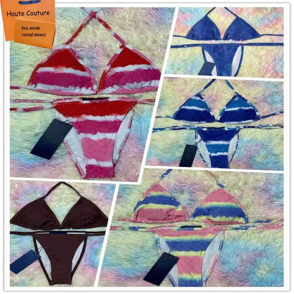 

21ss women bikinis gradient swimwear designers letter printing summer new arrival lady backless bathing suits 5 styles, White;black