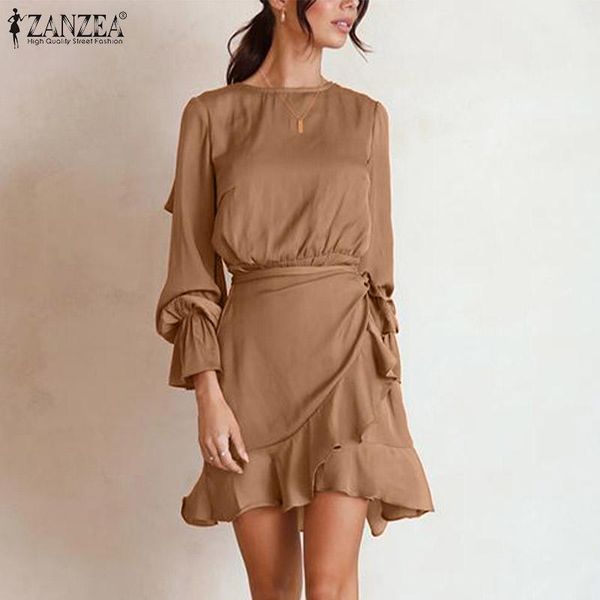 

casual dresses long flare sleeve dress autumn lace up vestidos bow ol robe 2022 stylish solid sundress women elegant beach kaftan, Black;gray