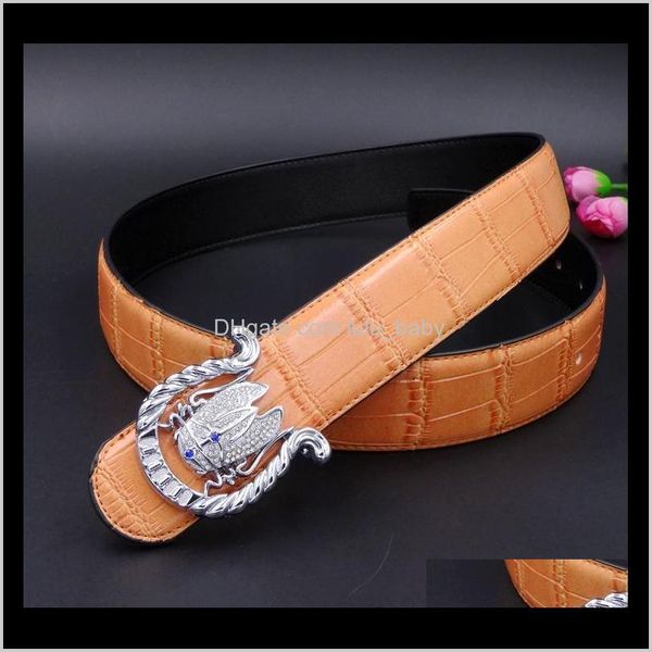 

diamond cicada animal men designer belt crocodile leather fashion luxury glittering 3d smooth buckle 125cm kmv8n belts qehdw, Black;brown