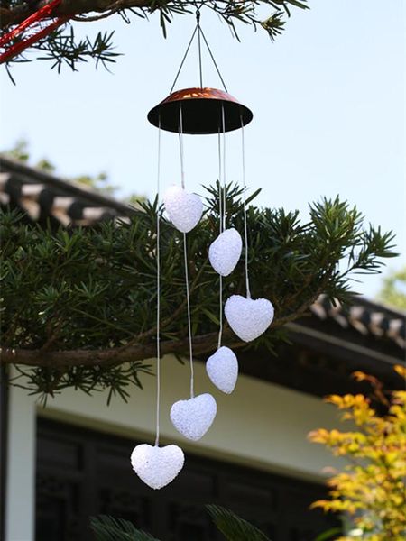 

solar lamps 6-eva-love lantern wind chime led color change garden decoration
