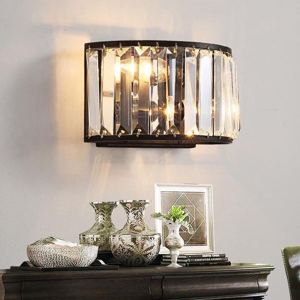 

wall lamp modern crystal lamps living room beside bedside light luxury e14 candle