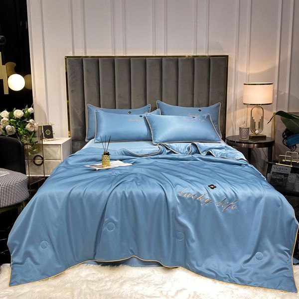 

comforters & sets solid color satin washed silk luxury bedding set quilt cover king size with pillowcase double queen bed linens