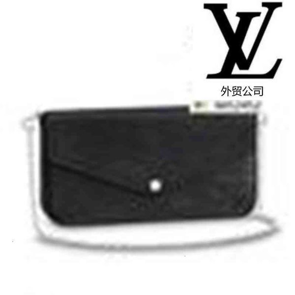 

purse brand designer luxury clutches g4bz m62648 pochette flicie evening women real leather key long wallet chain wallets card compact holde, Red;black