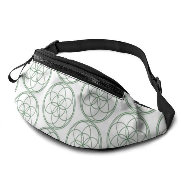 

waist bags flower of life bag female bicycle pack funny polyester