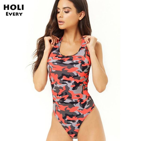 

one-piece suits camouflage high waisted one piece swimsuit women monokini 2021 female thong swimwear swim ba stroj costume bathing suit fuse