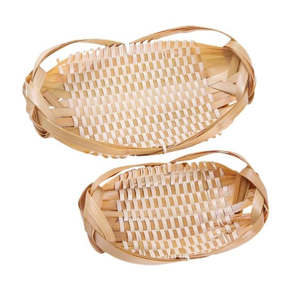 

storage baskets 2pcs peanut shaped bamboo environment- friendly bamboom