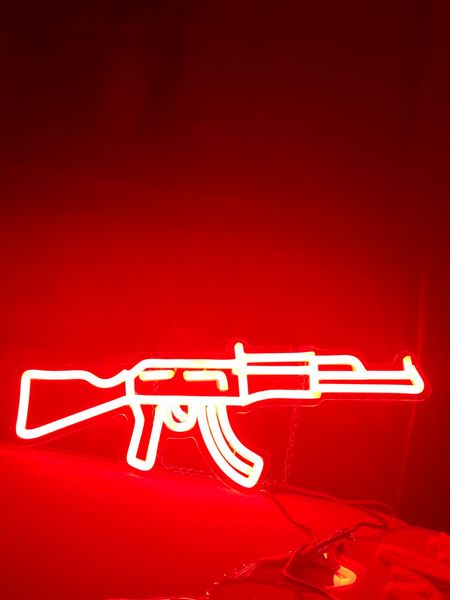 

guns wall decor light led for bedroom words cool art neon sign cute 12"x10.6"