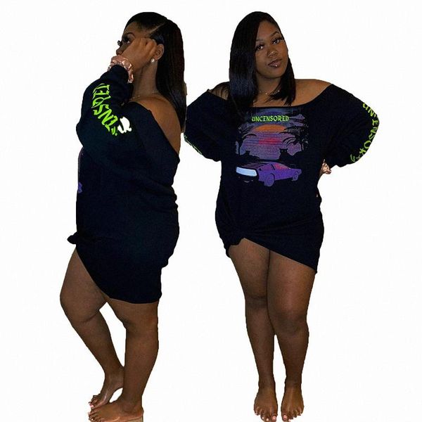 

plus size tracksuits spring outfit crew neck long sleeve dress women xxxxl loungewear casual ladies wholesale drop, Black