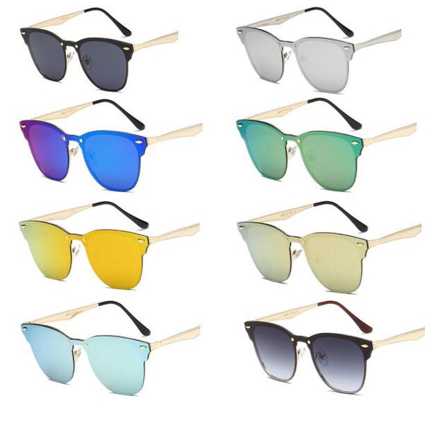 

wholesale fashion with logo r* brand polarized sunglasses men women kids sport pilot sun glasses uv400 beach eyewear metal frame lens y100, Blue