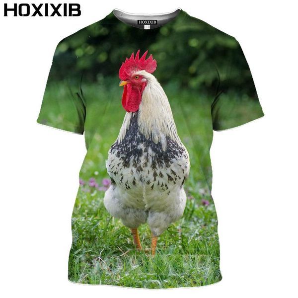

men's t-shirts hoxixib 3d print french national bird cock t shirt women cute animal poultry hen men tshirt pigeon funny summer short sl, White;black