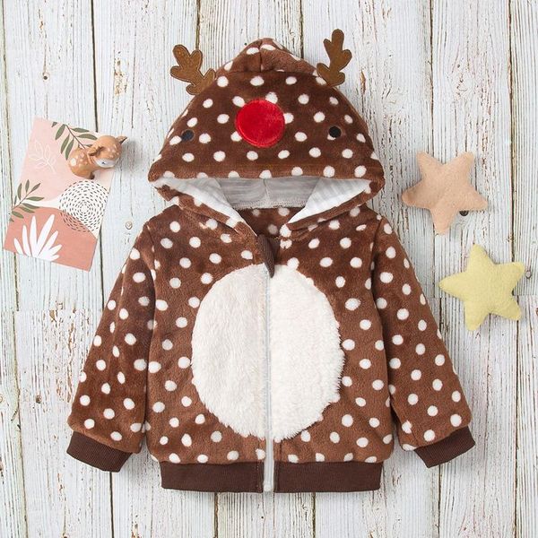 

down coat autumn winter christmas cartoon elk warm universal zipper shirt brown jacket cute childrens plush year clothes, Blue;gray