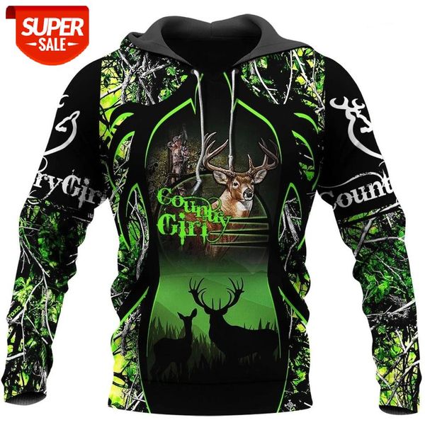 

3d full hunting deer printed hoodies man women harajuku zipper pullover sweatshirt casual jacket tracksuit hooded outwear #py7i, Black