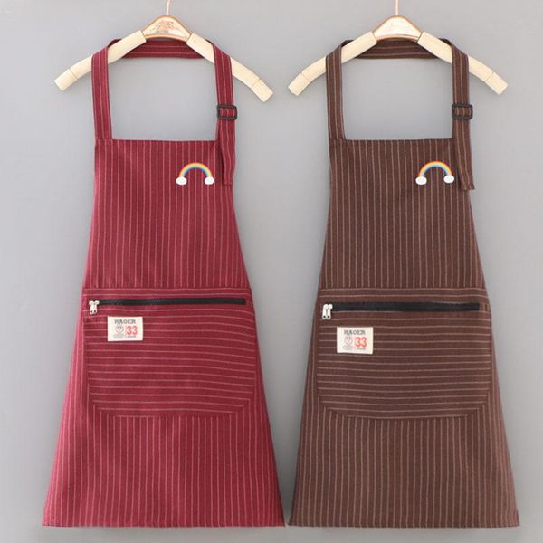 

aprons apron household cotton cloth kitchen oil-proof and waterproof fashion female japanese small fresh work sleeveless