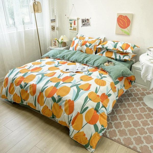 

bedding sets  size bed sheet set king duvet cover linen pillowcase double bedspread and beddings cats printed kids