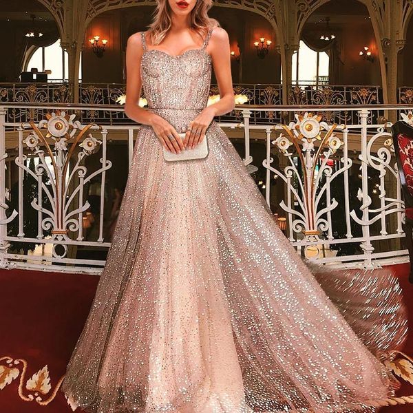 

casual dresses 2022 women summer vintage party elegant backless sequin vestidos club maxi dress de festa, Black;gray