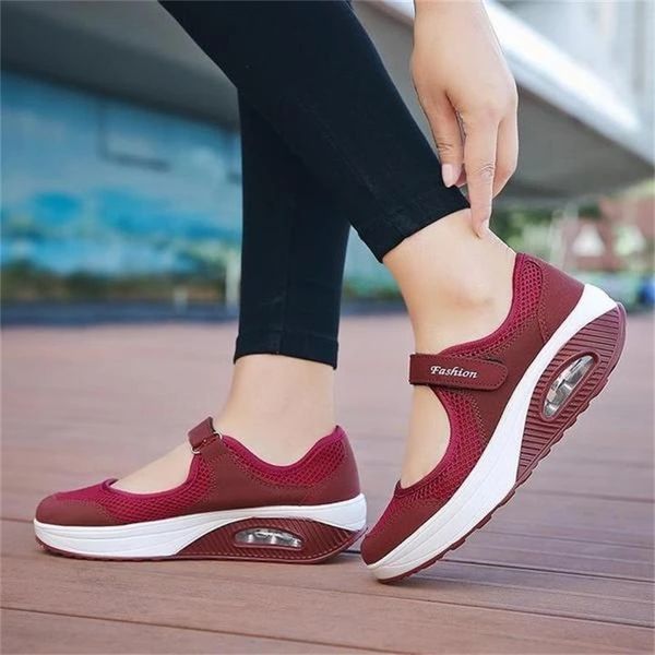 

new women sandals summer 2021 spring wedges breathable women shoes platform casual shoes solid color waterproof women sandals mm, Black